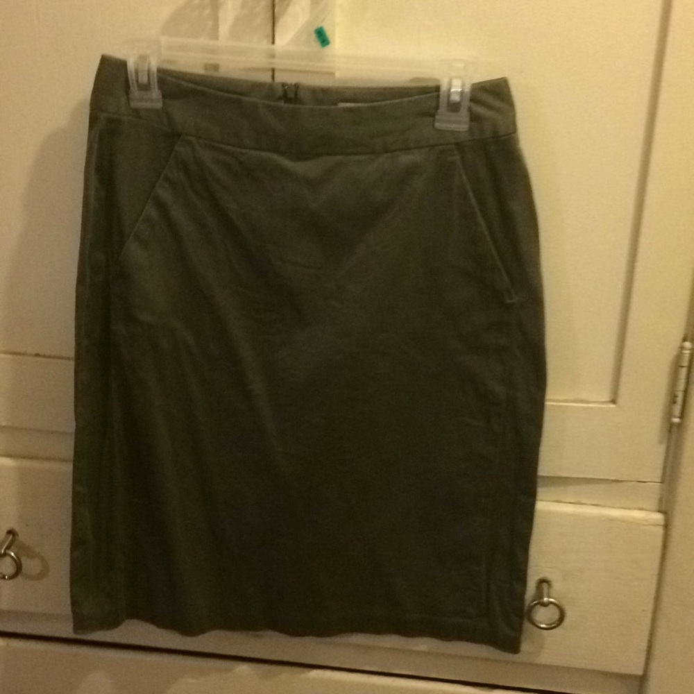 Khaki green skirt